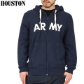 WIP独占販売 HOUSTON ヒューストン U.S.ARMY ミリタリースウェットパーカー NAVY
