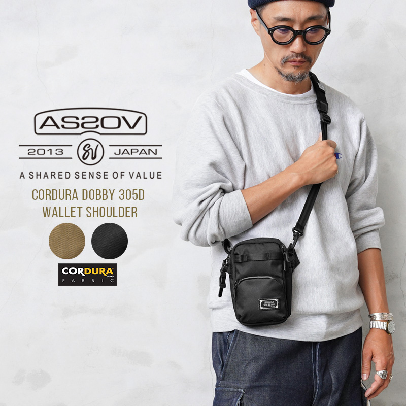 AS2OV アッソブ 062100 CORDURA DOBBY 305D WALLET SHOULDER 