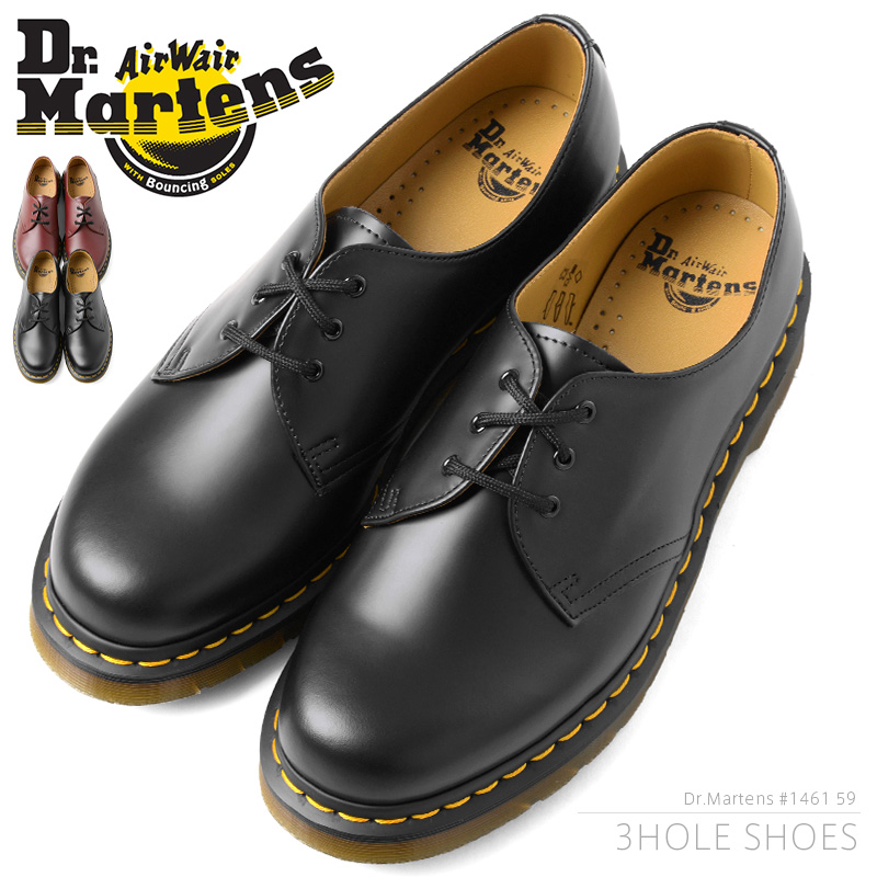 【新品未使用】 Dr.Martens ドクターマーチン シューズ 革靴 1461 NARROW PLAIN WELT SMOOTH LEATHER OXFORD SHOES 1461ナロープレインウェルトスムースレザー 3ホール ブラックステッチ レザー 10078001 【5(約24cm)】