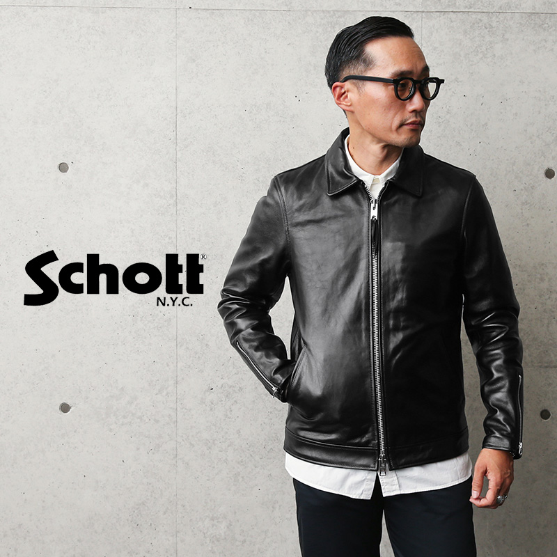 Schott ショット 3101054 シングル ブレスト ライダースジャケット