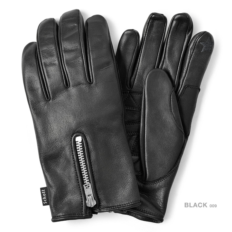Schott ショット 3109075 ZIP LEATHER GLOVE ジップ レザー