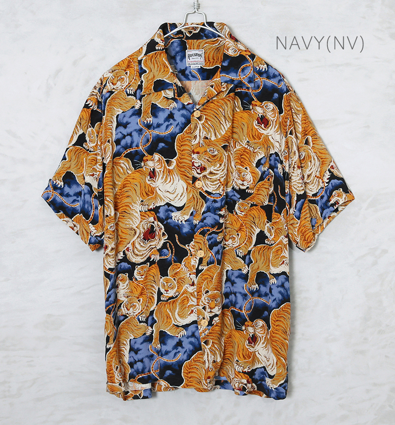 HOUSTON ヒューストン 41022 アロハシャツ 百虎 日本製