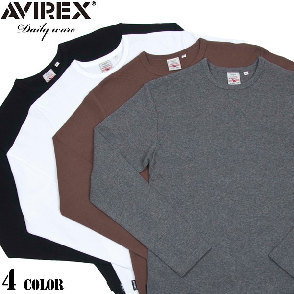 AVIREX アビレックス デイリーウエア ミニワッフル クルーネック