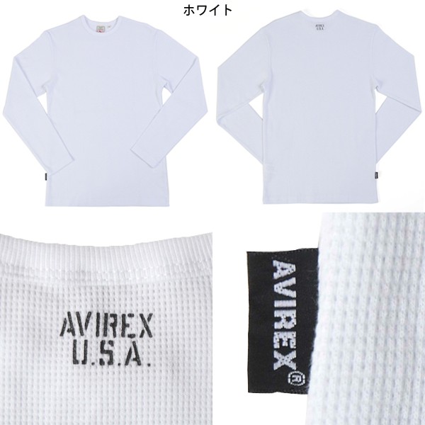 AVIREX アビレックス デイリーウエア ミニワッフル クルーネック