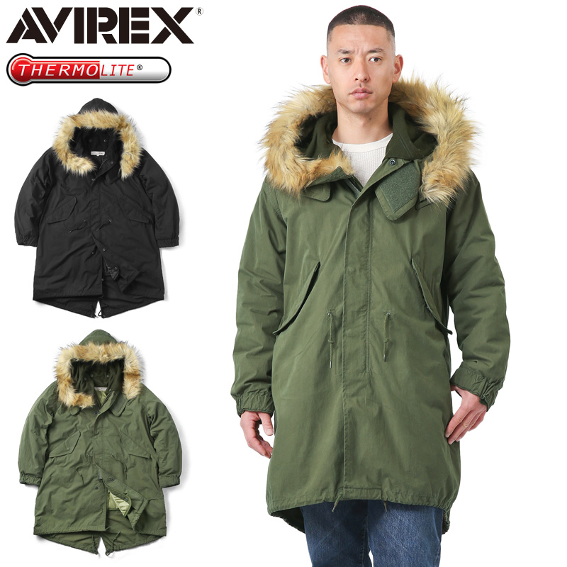 【新品】AVIREX　中綿入りモッズコート　メンズ M