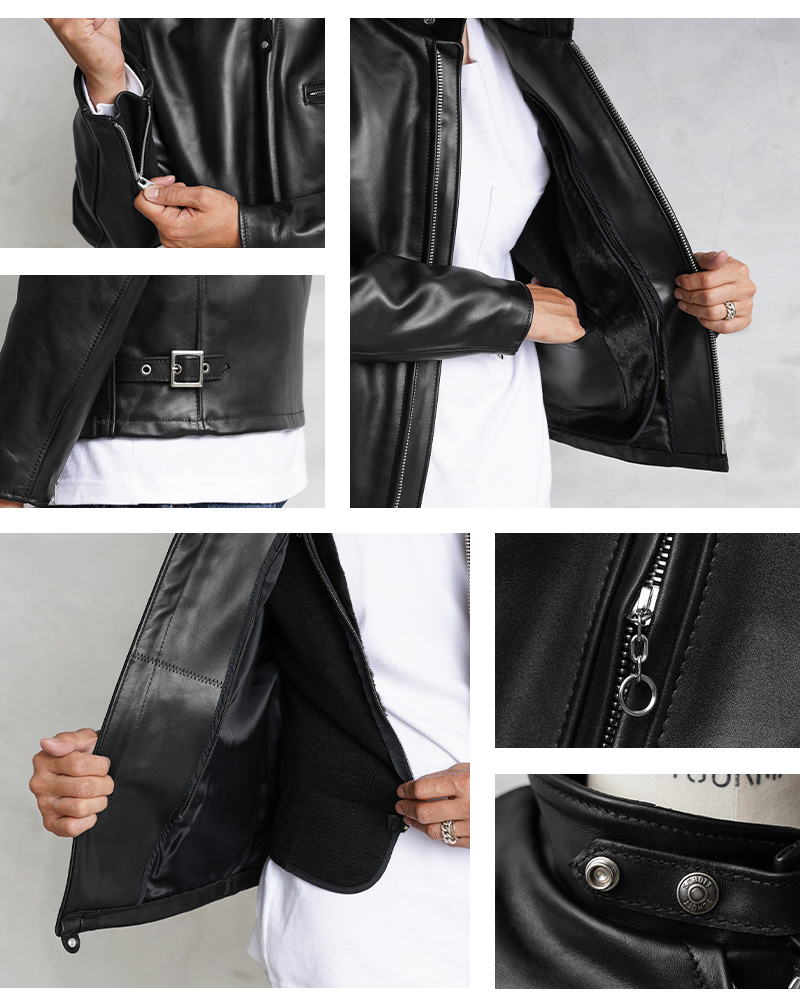 Schott 641 レザージャケット ブラック ボアライナー付属 42 Schott 641 シングルライダース ボアライナー 牛革 USA製 黒 42 Schott