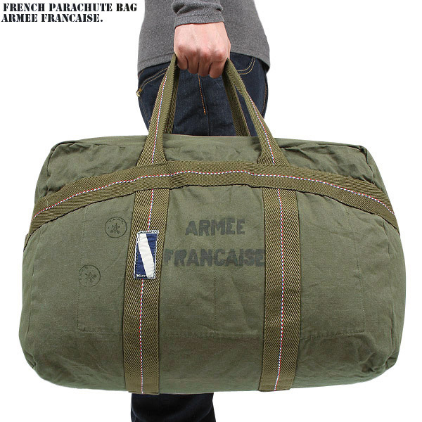 ★カートで割引対象品★新品 フランス軍パラシュートバッグ AMEE FRANCAISE オリーブ LARGE【T】