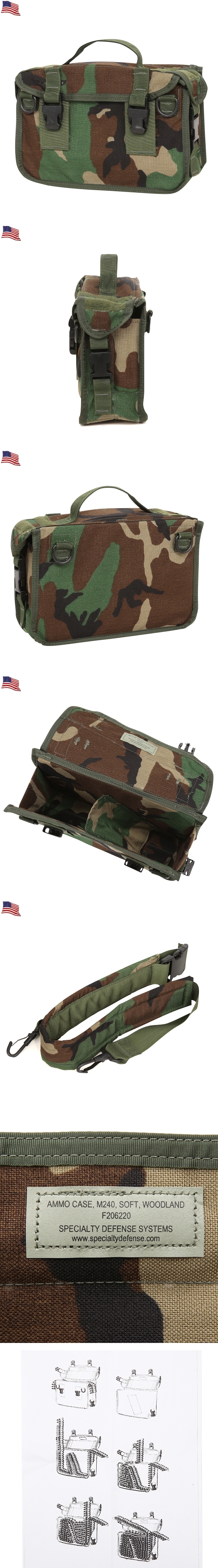 米軍 M240 AMMO ショルダーバッグ 迷彩 米軍放出品 ミリタリー