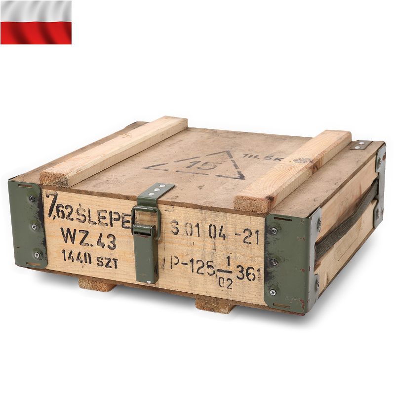 ポーランド軍 アンモボックス 弾薬箱 ウッド メタルフレーム 軍放出品 ...