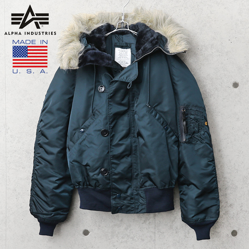 ALPHA アルファ MADE IN USA N-2B フライトジャケット BLACK