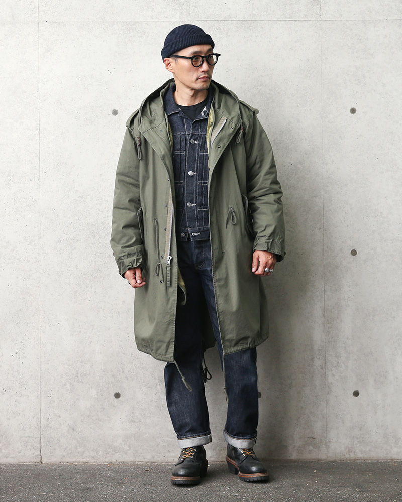 ヒューストン)HOUSTON M-51PARKA 5409M モッズコート青島モデル BLACK ブラック M ジャケット