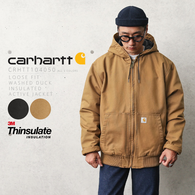 ★カートで割引対象品★【即日出荷対応】Carhartt カーハート CRHTT-104050 LOOSE FIT WASHED DUCK  INSULATED アクティブジャケット【T】