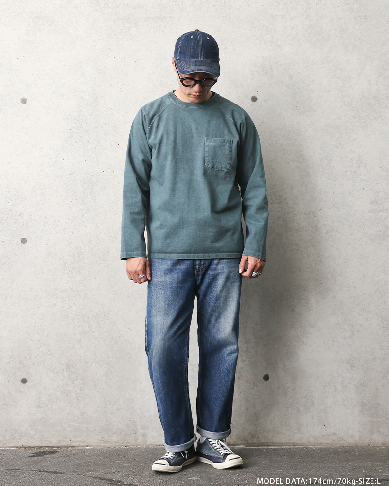 Good On グッドオン GOLT-1805 L/S ヘビー ラグラン ポケットTシャツ