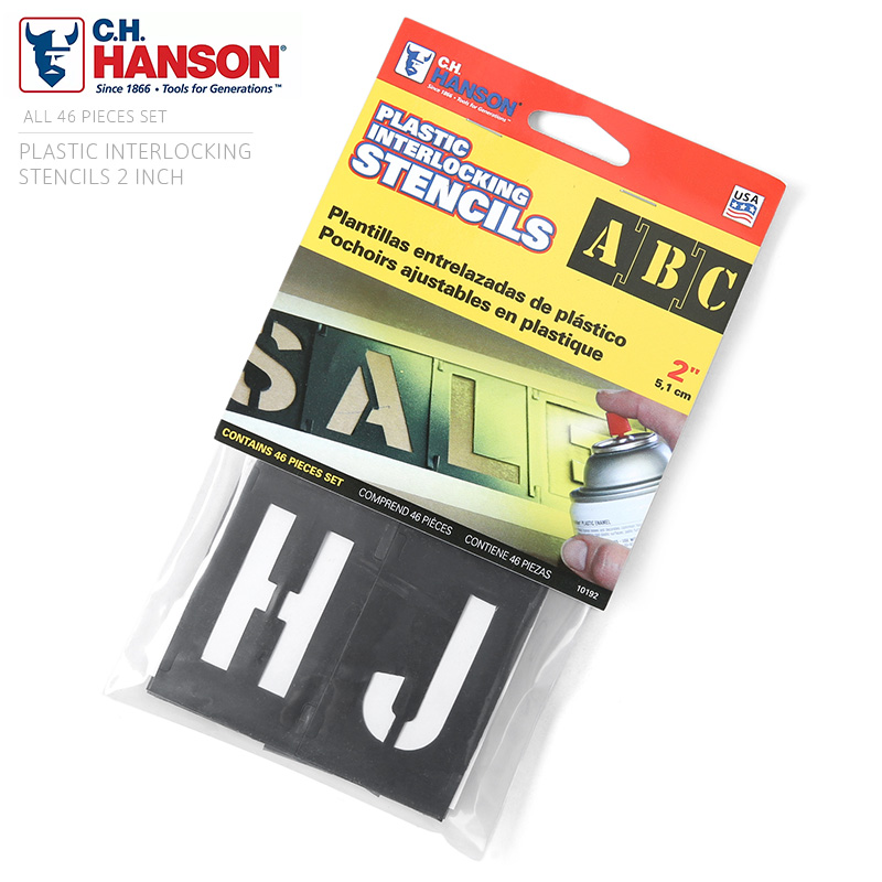 C.H.HANSON C.H.ハンソン プラスチック ステンシルプレート 3インチ 46