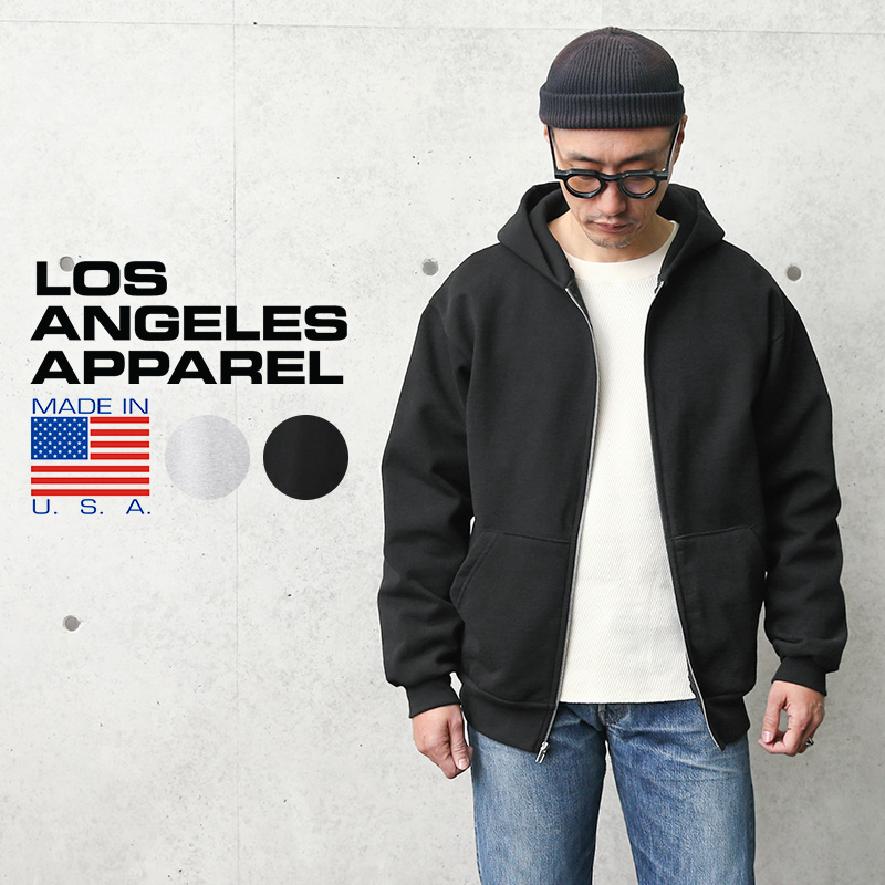 新品 LOS ANGELES APPAREL zip hoodie XL