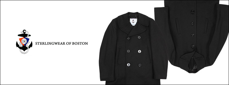 STERLINGWEAR スターリングウェアM21 ピーコート 38R ブラック STERLINGWEAR OF BOSTON M21 AUTHENTIC ピーコート ブラック