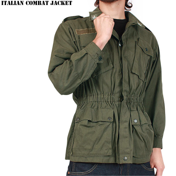 実物 イタリア軍コンバットジャケットオリーブ USEDミリタリーファッション 軍服【キャンペーン対象外】【T】