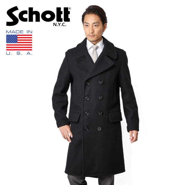 Schott ショット 714US ロングメルトンピーコート 7331