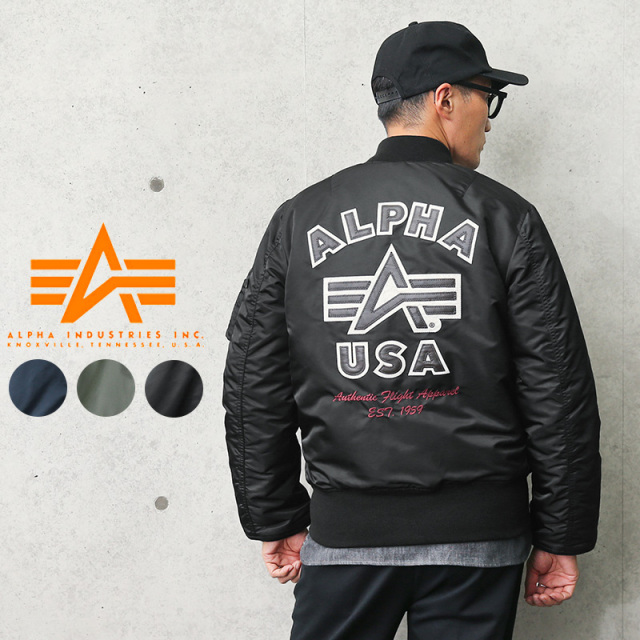 Alpha Industries ALPHA アルファ TA0199 MA-1 バックエンブレム