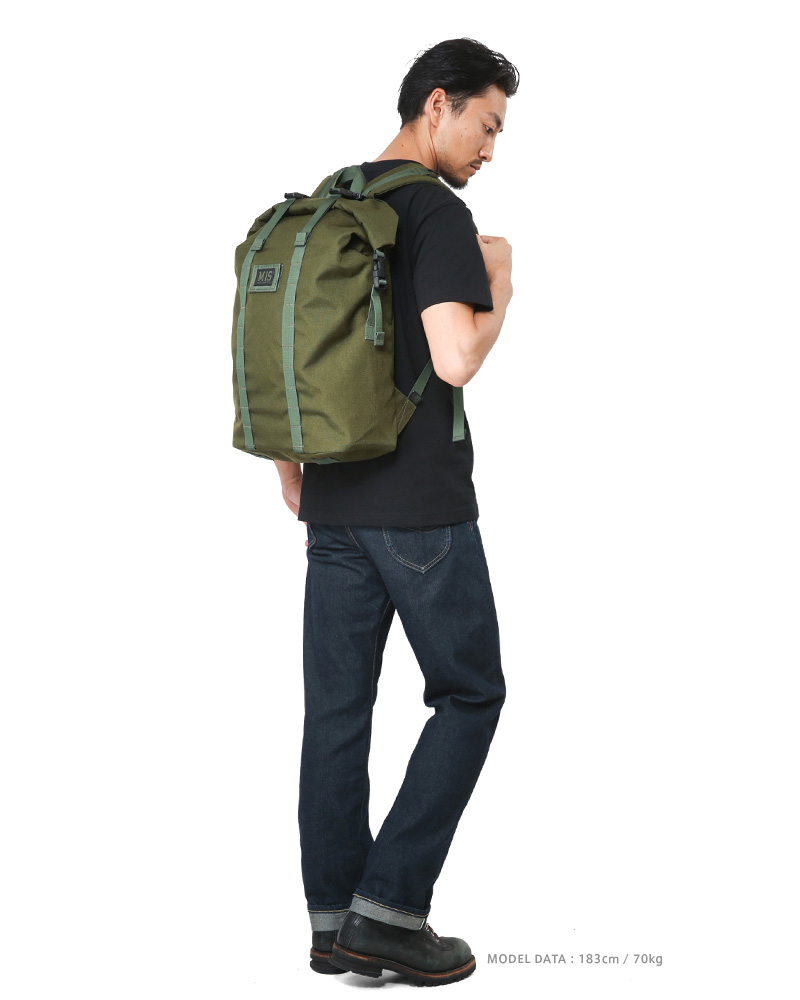 MIS エムアイエス MIS-1009 CORDURA NYLON ロールアップ バックパック