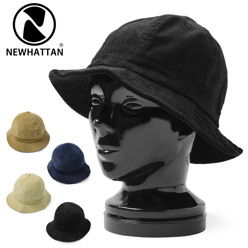 ★カートで割引対象品★【ネコポス便対応】NEWHATTAN ニューハッタン 1546 CORDUROY TENNIS HAT コーデュロイ  テニスハット 帽子【T】