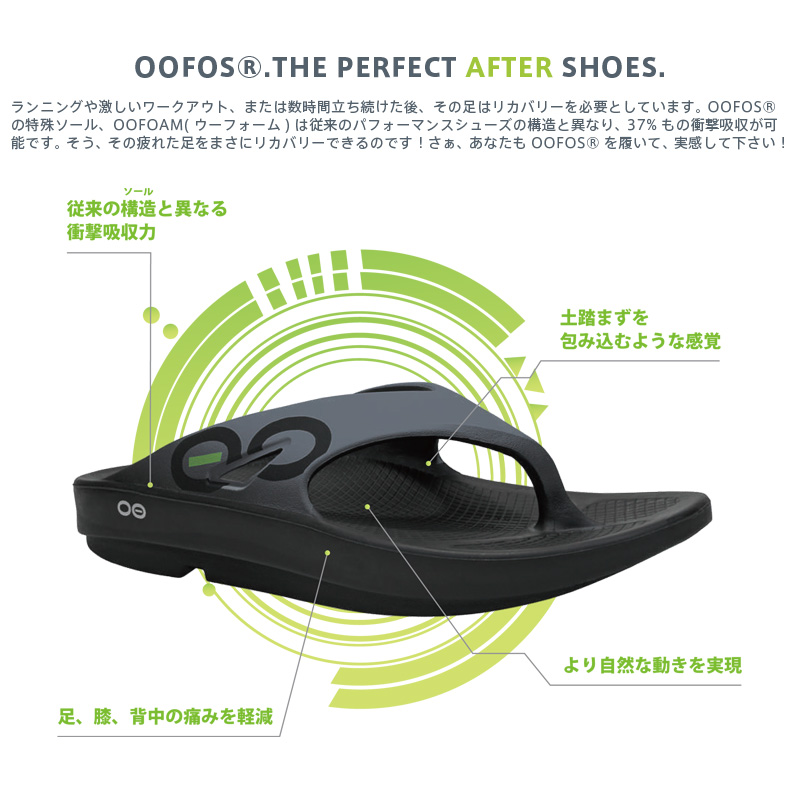OOFOS ウーフォス 5020070 OOcloog ウークロッグ リカバリーサンダル