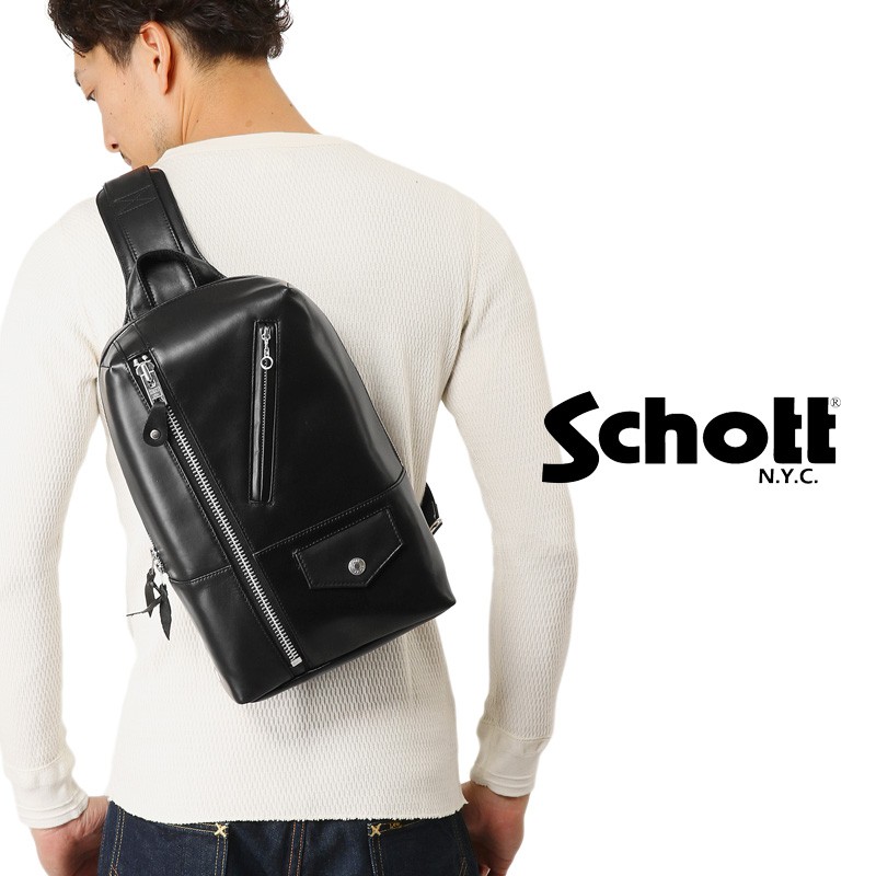 Schott ショット 3169016 RIDERS SHOULDER BAG ライダース ショルダー ...