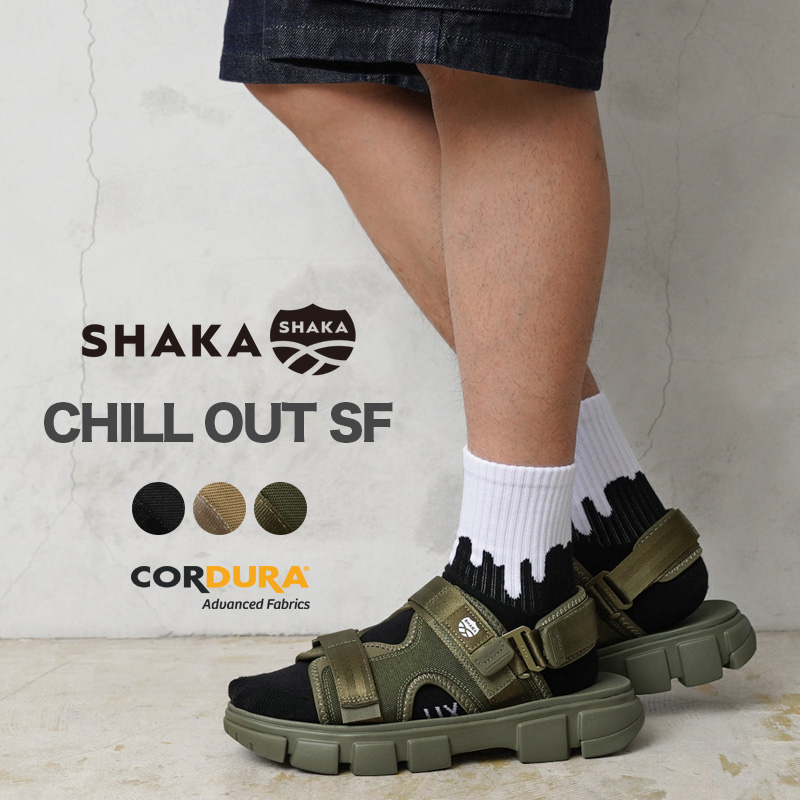 ★カートで割引対象品★【即日出荷対応】SHAKA シャカ SK-185 CHILL OUT SF チルアウトSF CORDURA  スポーツサンダル【Sx】【T】