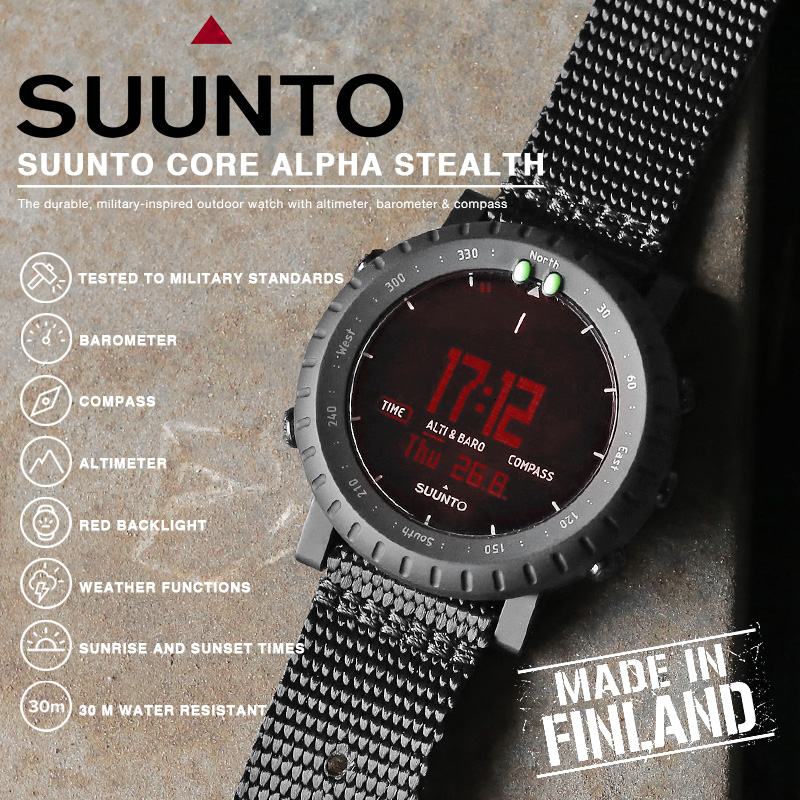 SUUNTO スント SS050504000 Suunto Core Alpha Stealth リストウォッチ 腕時計