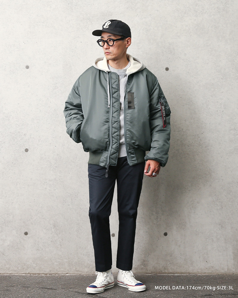 品質一番の 5L MA-1 メンズ ALPHA MA-1 アルファ WAIPER別注 フライト