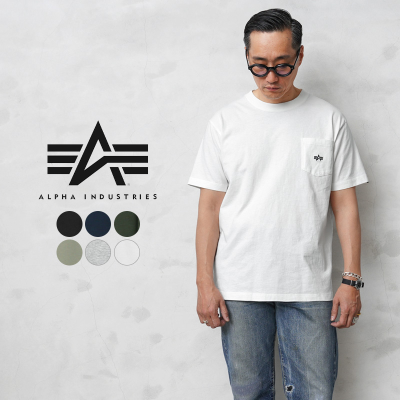 ALPHA アルファ TC1571 ワンポイントロゴ 半袖 ポケット Tシャツ