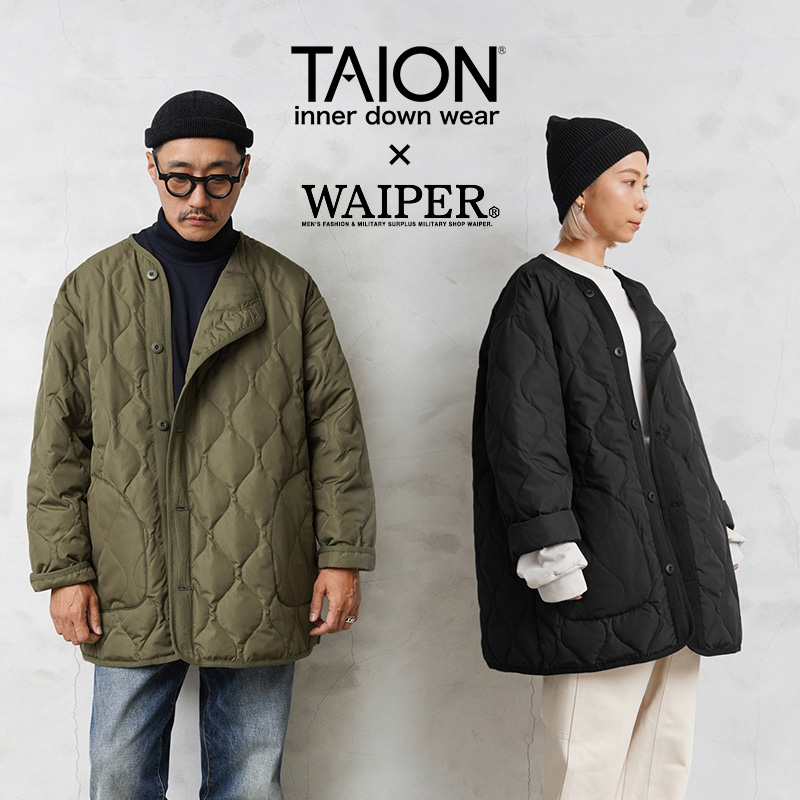 WAIPER × TAION キルティング ダウンジャケット M65 ライナー