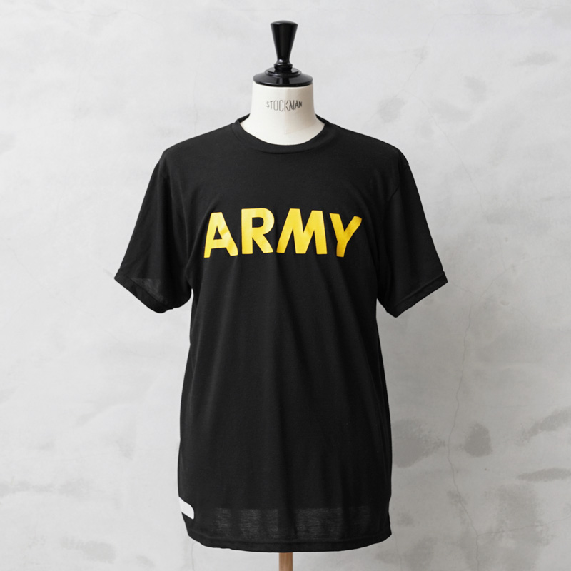 実物 USED 米軍 U.S.ARMY ブラック トレーニングTシャツ