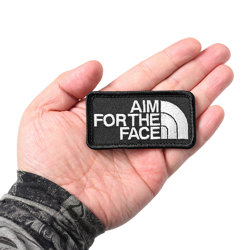 AIM FOR THE FACE ベルクロワッペン ジョークパッチ US★WP★ワッペン★ベルクロ★M200★可愛いいもうとパッチ★ビーラブド