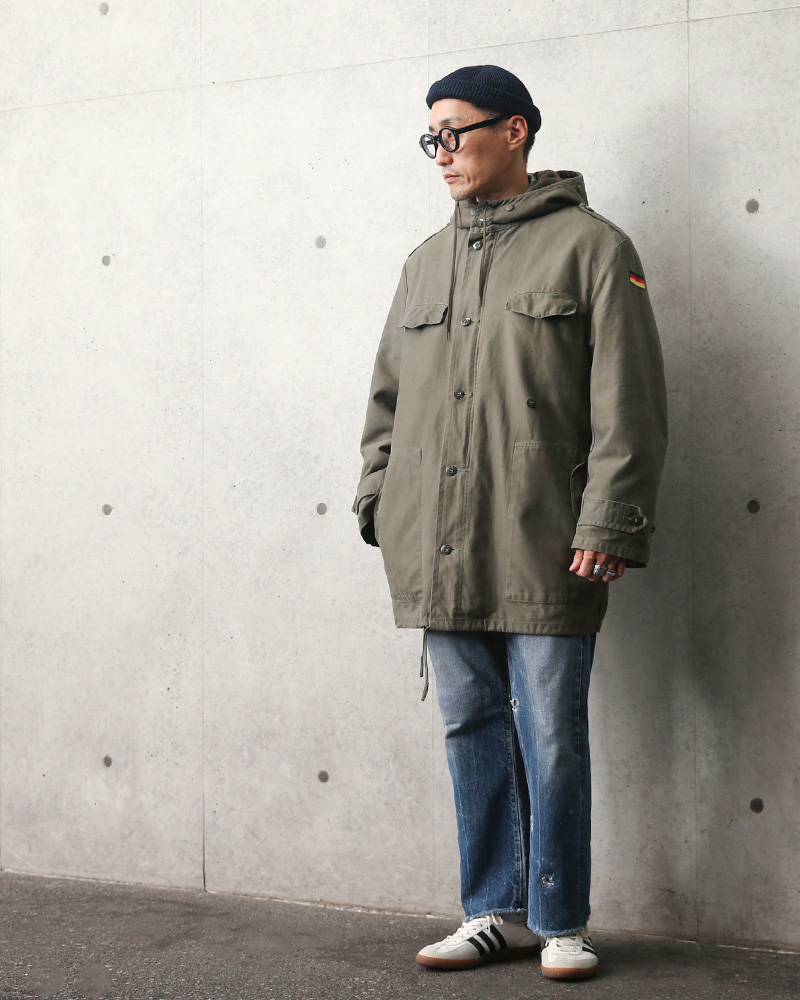 USED ドイツ軍 ボアライニング フィールドパーカー OD ミリタリー 