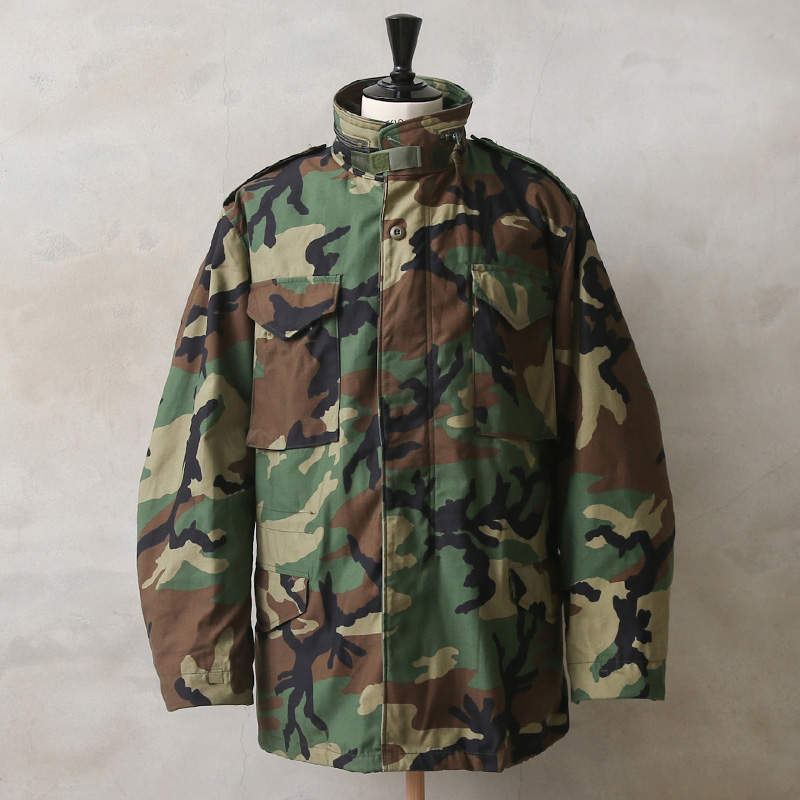 SALE///// 80年代  米軍実物 U.S.ARMY M-65 3rd フィールド ジャケット ミリタリー ウッドランド (メンズ S SHORT)  P2466