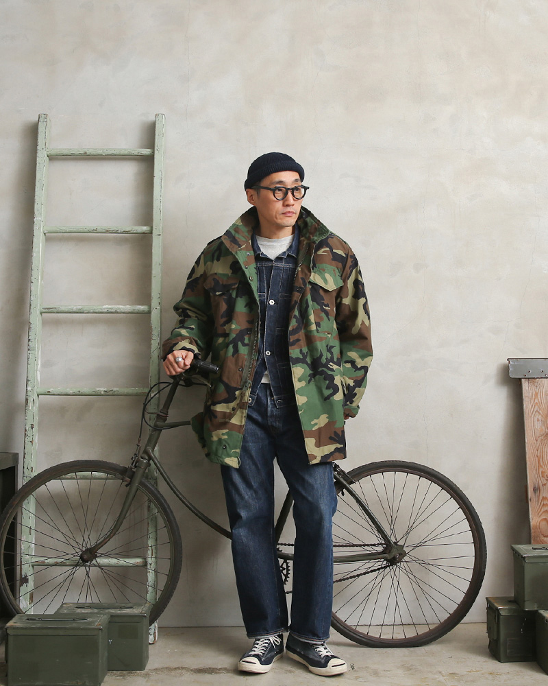 実物 USED 米軍 M-65 フィールドジャケット WOODLAND ミリタリー 軍服