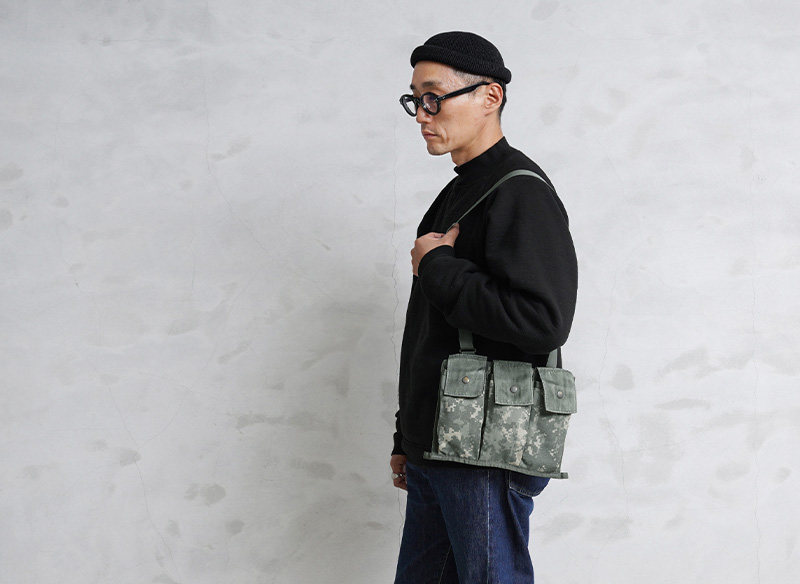 実物 USED 米軍 MOLLE II 6 MAGAZINE バンダリアポーチ ACU