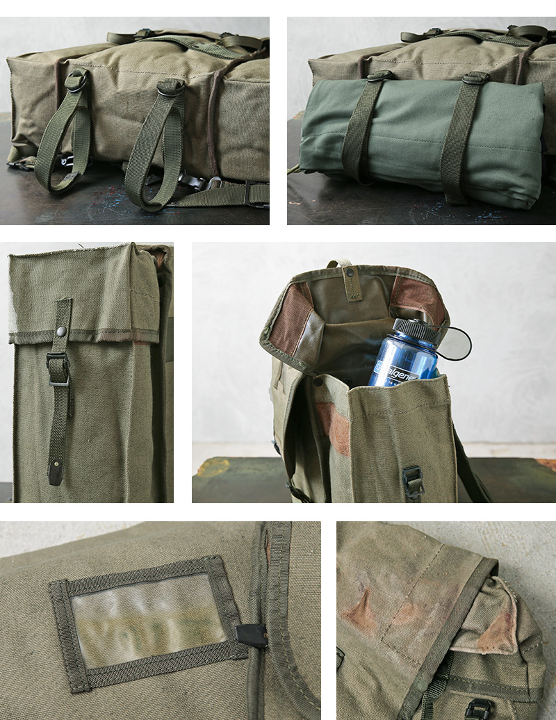実物 新品 デッドストック イタリア軍 コットンキャンバス バックパック