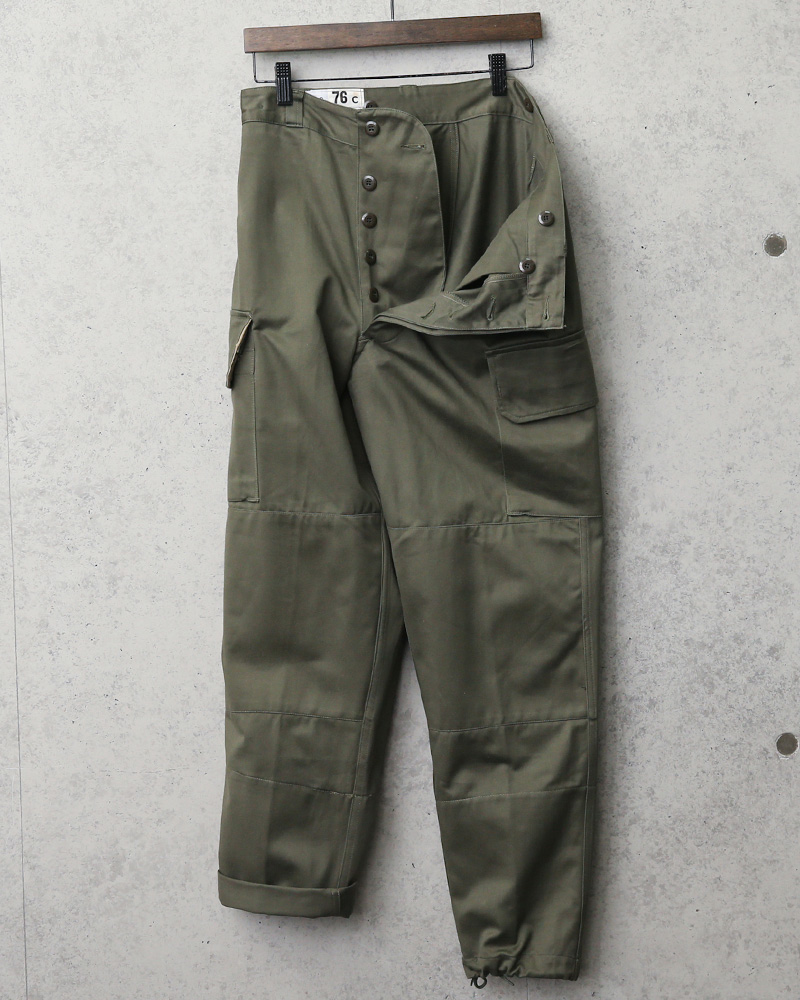 実物 新品 デッドストック フランス軍 M-64 カーゴパンツ【キャンペーン対象外】軍服 軍パン ミリタリーファッション【I】