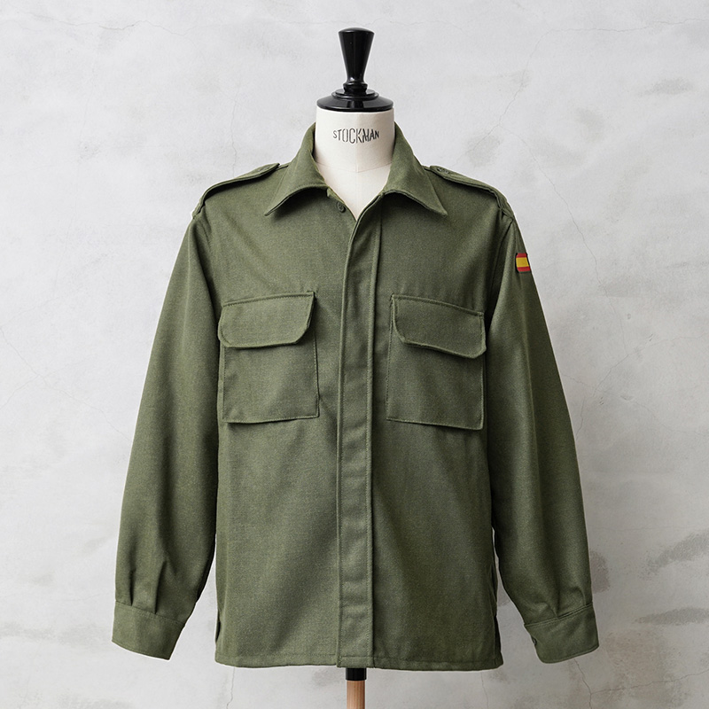 実物 新品 デッドストック スペイン軍 コンバット ウール シャツジャケット ミリタリーファッション 軍服