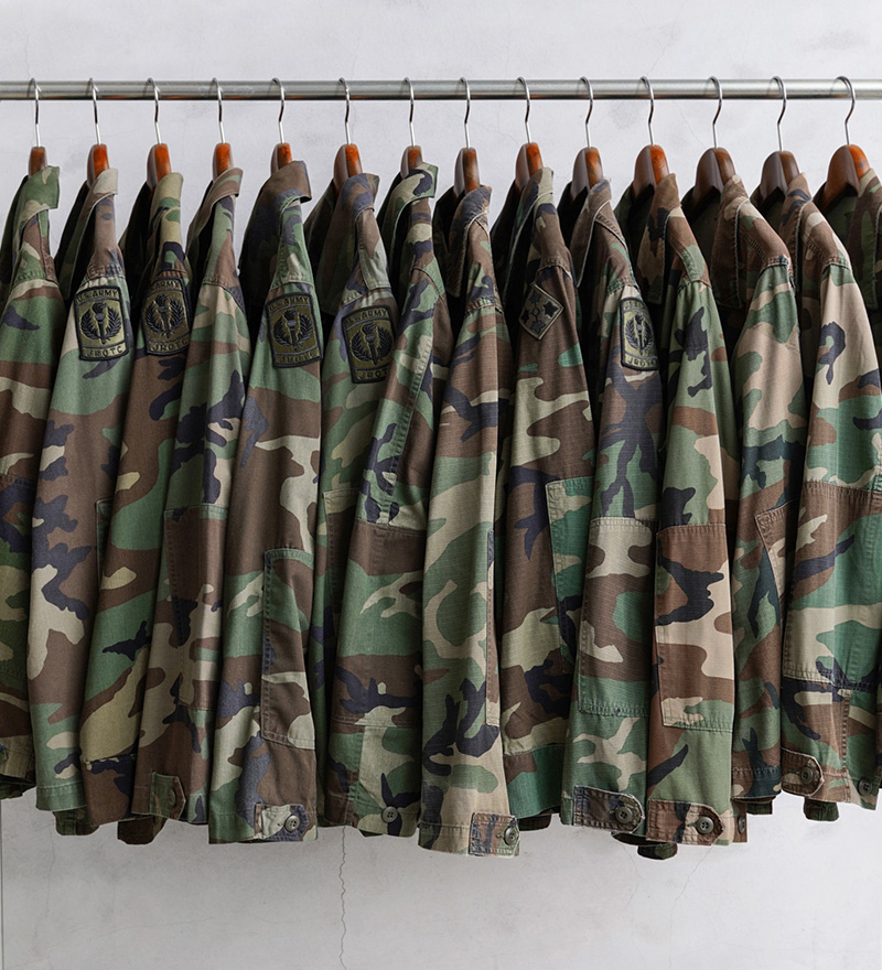 実物 USED 米軍 BDU WOODLAND CAMO ジャケット 前期型 ノンリップ