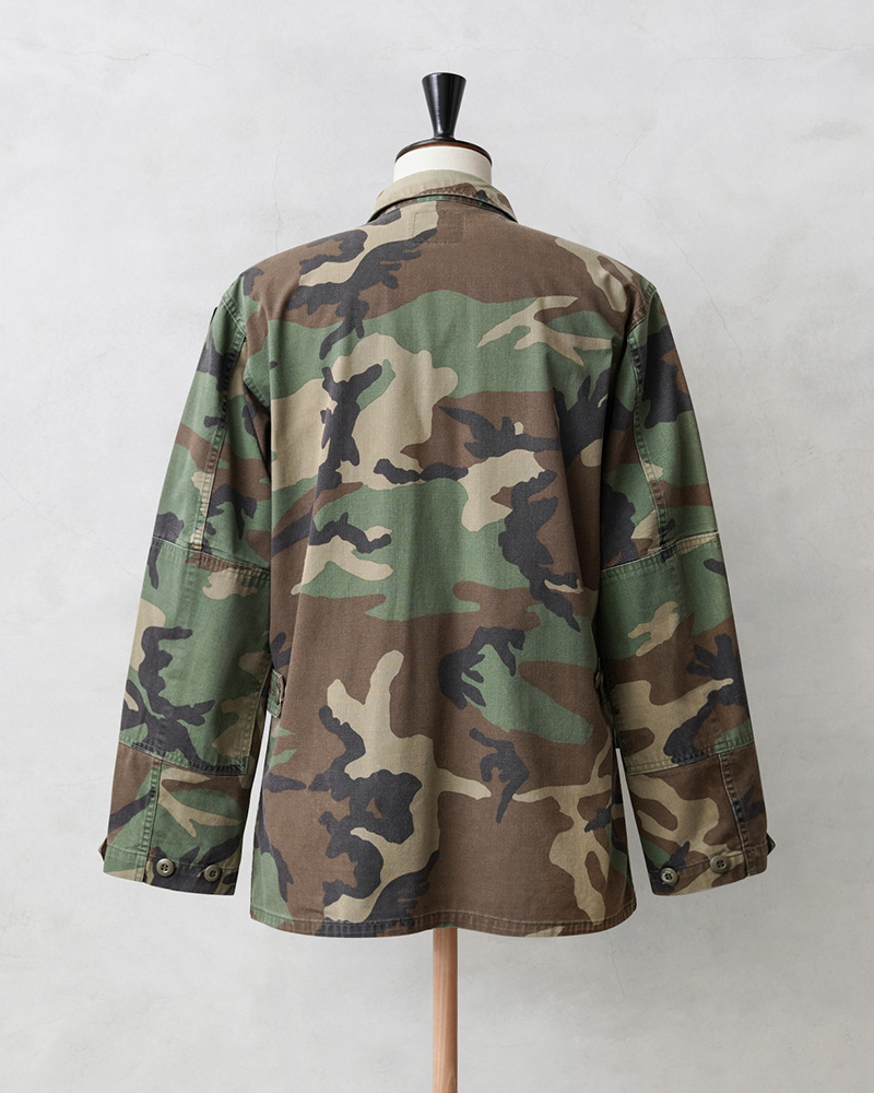 実物 USED 米軍 BDU WOODLAND CAMO ジャケット 中期型 ノンリップ
