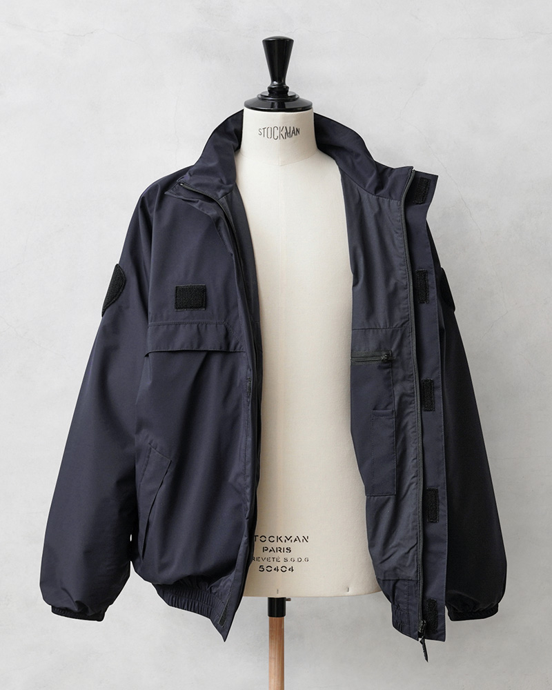 dead stock リフレクター 紺色 フランス警察 ナイロンラバージャケット