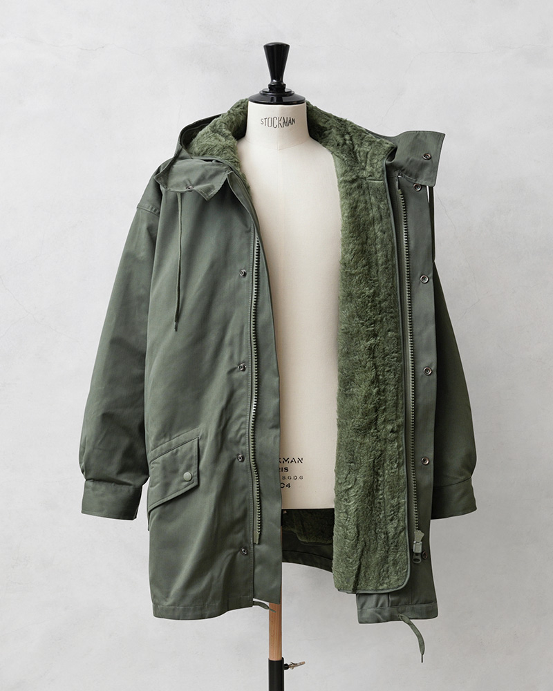 実物 新品 デッドストック フランス軍 F-1 HBT パーカーコート ボア 