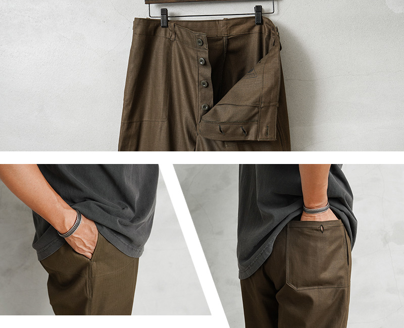 実物 チェコ軍 ワーカーオーバーオール HBT ヘリンボーンツイル