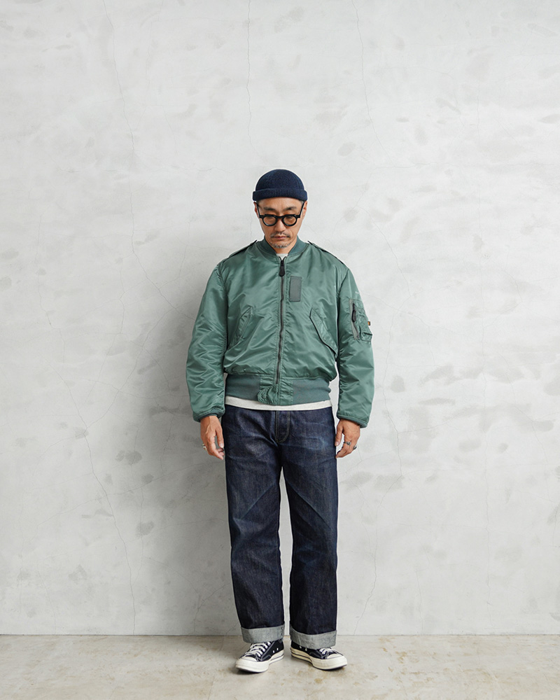 ヴィンテージ！人気サイズL＆グリーン！ALPHAアルファN-2B