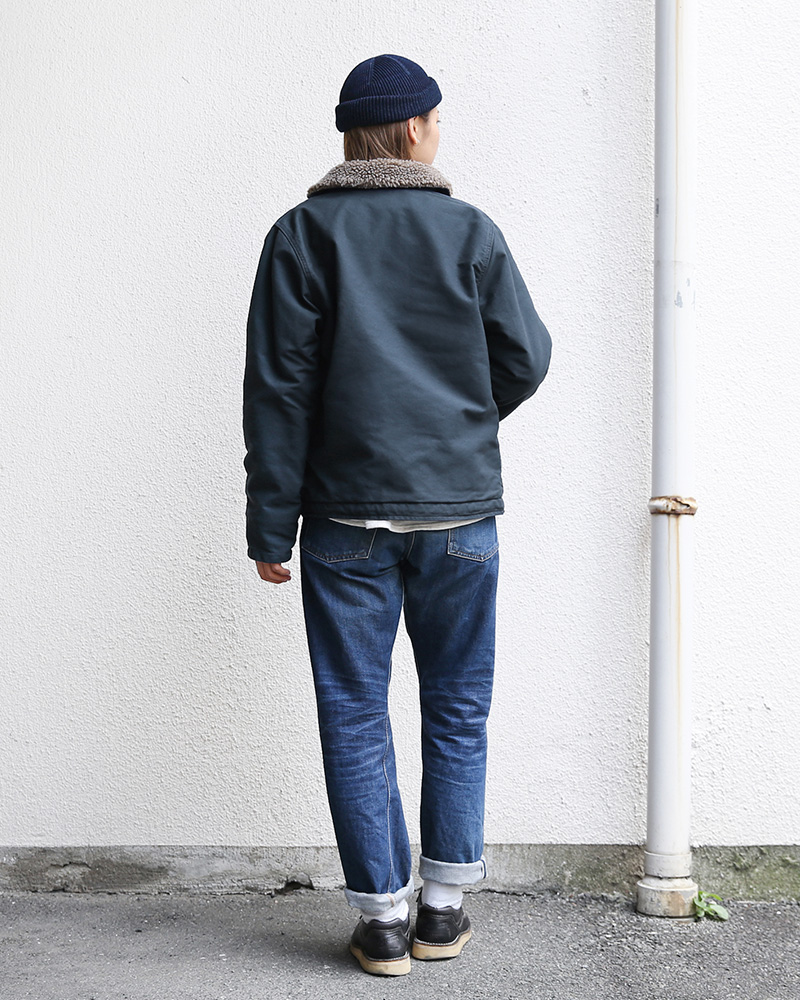 米海軍 U.S.NAVY N-1 デッキジャケット プレーン U.S.Nステンシル TAN KHAKI WAIPER.inc
