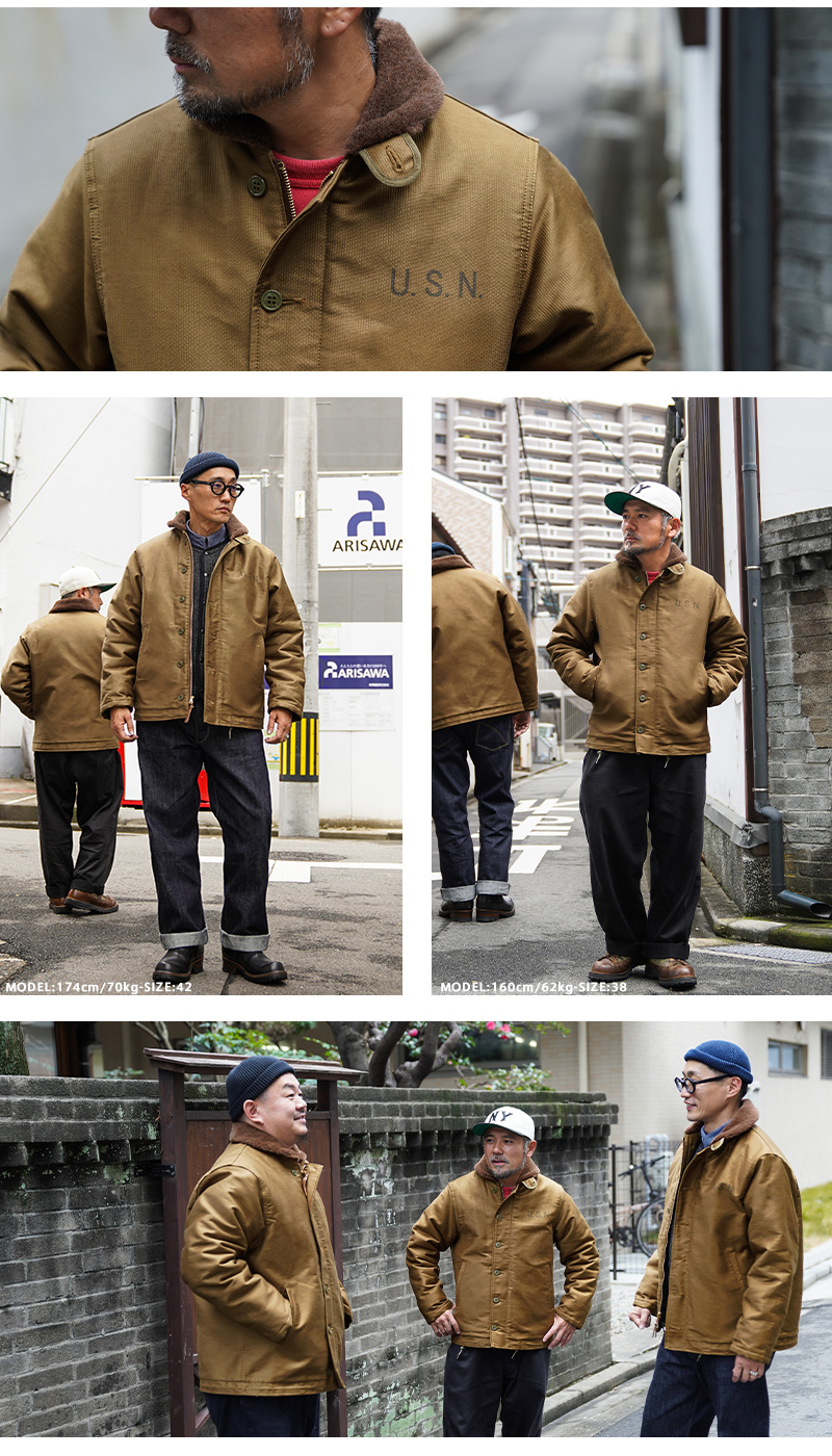 WAIPER N-1 デッキジャケット アルパカライニング36 WAIPER.inc/N-1