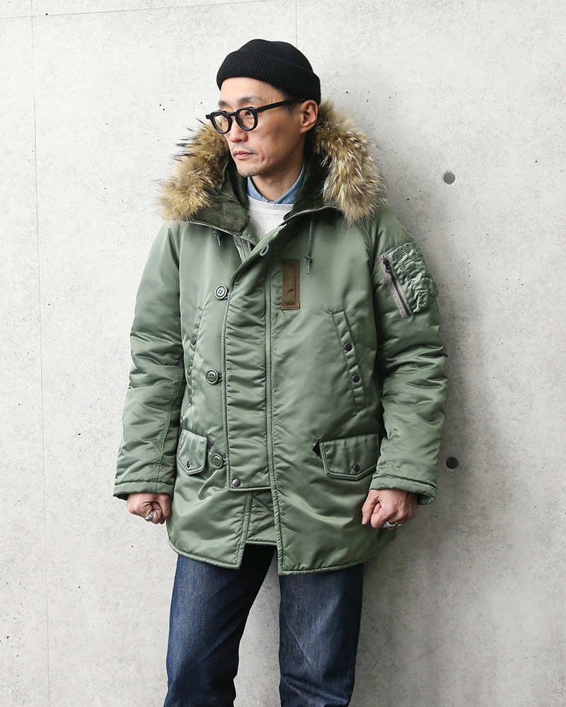 N3B N-3B PARKA L USAF 米軍リアルファーN3-B ステンシル - ジャケット ...